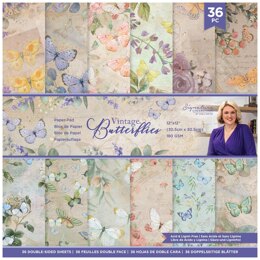 Crafters Companion Vintage Butterflies 12x12 Paper Pad