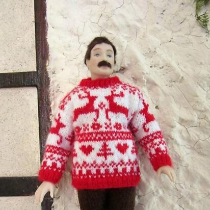 1:12th scale Mans Christmas Sweater