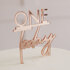 Ginger Ray Cake Topper - One Today - Rose Gold
