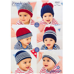 Baby Hats in Stylecraft Wondersoft DK - 8942