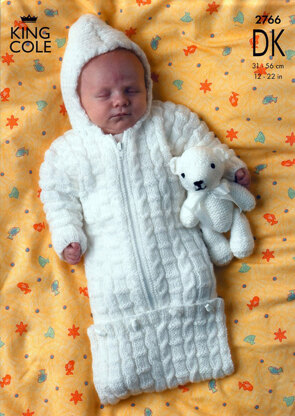 Sweater, Jacket & Sleeping Bag in King Cole Comfort Baby DK - 2766