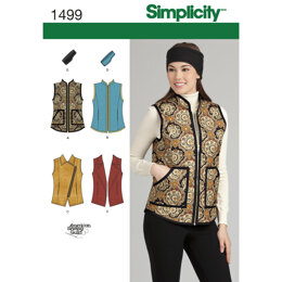 Simplicity Women's Vest and Headband in Three Sizes 1499 - Sewing Pattern