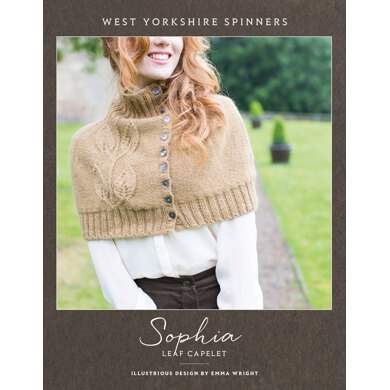 Sophia Leaf Capelet  in West Yorkshire Spinners Illustrious - DBP0031 - Downloadable PDF