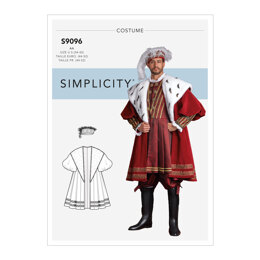 Simplicity Men's Historical Costume Coat With Hat In Three Sizes S9096 - Sewing Pattern