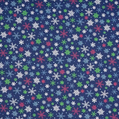 LoveCrafts Christmas Village - Snowflakes Navy