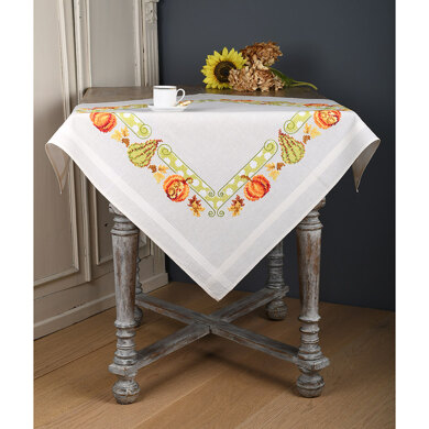 Vervaco Tablecloth Pumpkins Cross Stitch Kit