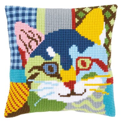 Vervaco Modern Cat Cushion Cross Stitch Kit