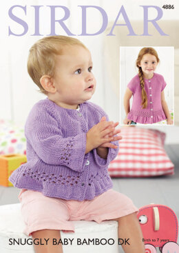 Jackets in Sirdar Snuggly Baby Bamboo DK - 4886 - Downloadable PDF