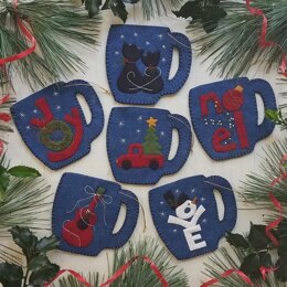 Rachel's Of Greenfield Merry Mugs Ornaments Sewing Kit