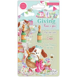 Craft Consortium The Gift of Giving - Stamp Set - Pop the cork