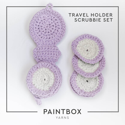 Travel Holder Scrubbie Set - Free Crochet Pattern in Paintbox Yarns Recycled Cotton Worsted - Free Downloadable PDF