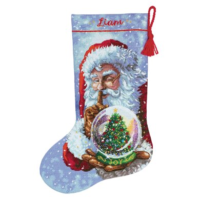 Dimensions Santas Snowglobe Stocking Cross Stitch Kit