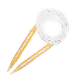 Addi Gold-Glitter Circular Needles 120cm