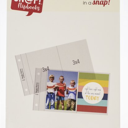 Simple Stories Sn@p! Pocket Pages For 4"X6" Flipbooks 10/Pkg - (2) 3"X4" Pockets