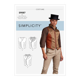 Simplicity Men's Steampunk Corset Vests S9087 - Sewing Pattern
