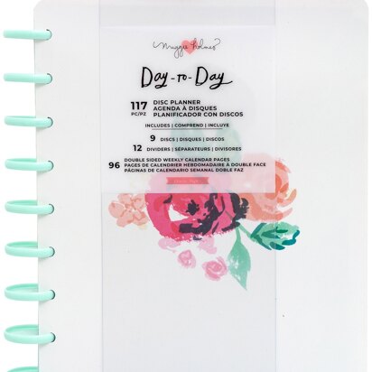 American Crafts Maggie Holmes Day-To-Day Undated 12 Month Planner 7.5"X9.5" - Blossom