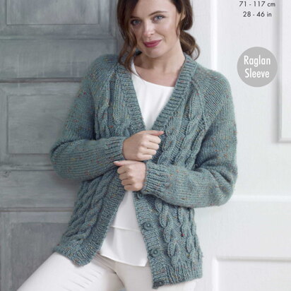Cabled Cardigan & Sweater in King Cole - 5012 - Downloadable PDF