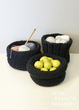 Chunky Knit Baskets Set of 3 (homdec013)