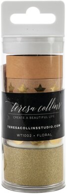 Teresa Collins Washi Tape Tube 5/Pkg - Floral