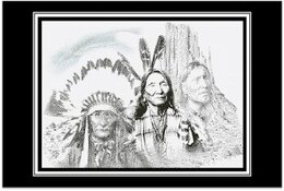 Ronnie Rowe Native American - Pen and Ink Series - RRP12 -  Leaflet
