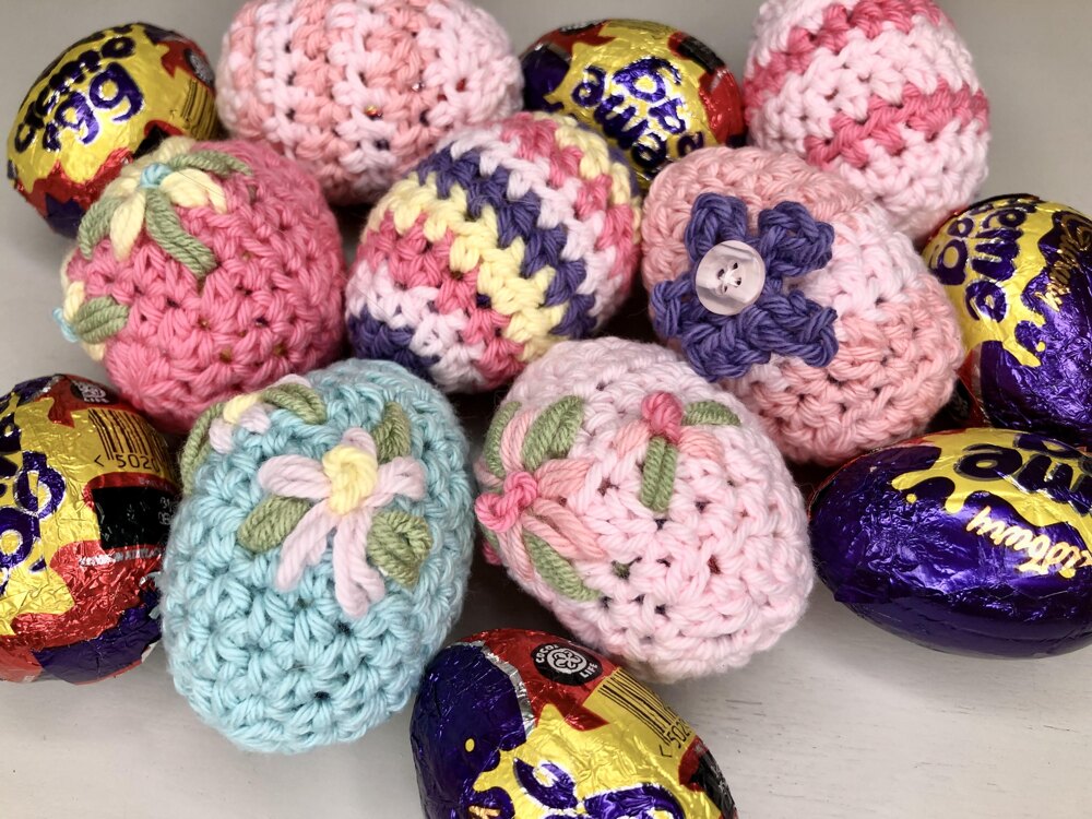 Cadbury Creme Egg Cover Crochet pattern by Millie Masterton