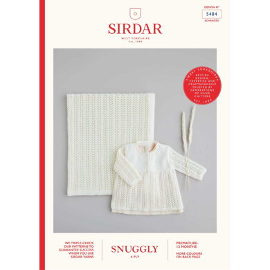 Lacy Shawl & Matinee Jacket in Snuggly 4 Ply in Sirdar Snuggly - 5484 - Downloadable PDF