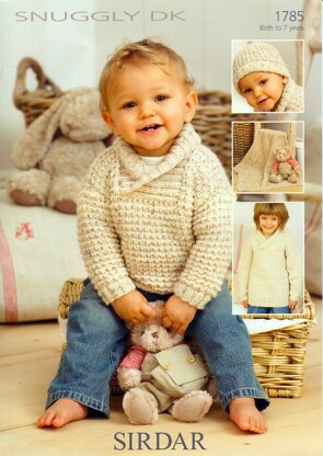 Childrens Sweaters, hat and Blanket in Sirdar Snuggly DK -1785