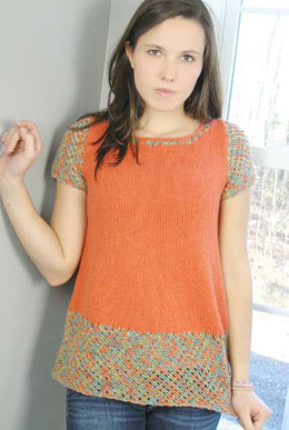 Orange Crush Tunic in Knit One Crochet Too 2nd Time Cotton - 1996