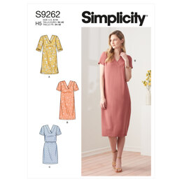 Simplicity Misses' V-neckline Shift Dresses S9262 - Sewing Pattern