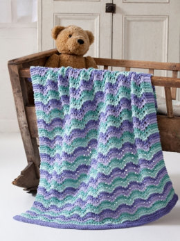 Lullaby Baby Blanket in Caron One Pound - Downloadable PDF