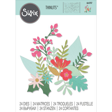 Sizzix Thinlits Die Set 24PK - Floral Abundance