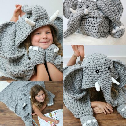 Hooded Elephant Blanket