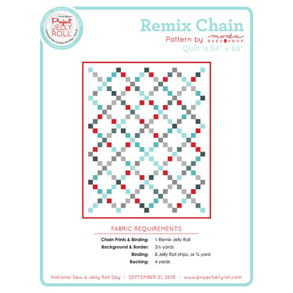 Moda Fabrics Remix Chain Quilt - Downloadable PDF