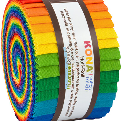 Robert Kaufman Kona Cotton Solids 2.5in Strip Roll - HR-156-24