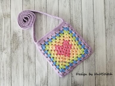 Heart granny square pattern