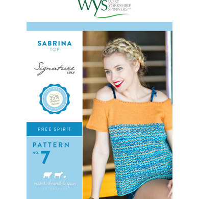Sabrina Top in West Yorkshire Spinners Signature 4 Ply - Downloadable PDF