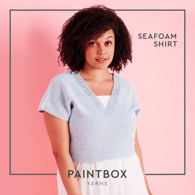 Seafoam Shirt - Free Top Crochet Pattern For Women in Paintbox Yarns Cotton 4 ply by Paintbox Yarns