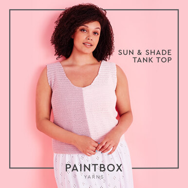 Sonne und Schatten Tank Top - Kostenlose Oberteil Häkelanleitung für Damen in Paintbox Yarns Cotton 4 ply von Paintbox Yarns