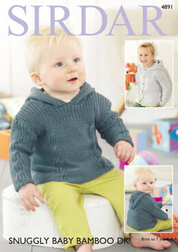 Sweater & Jacket in Sirdar Snuggly Baby Bamboo DK - 4891 - Downloadable PDF