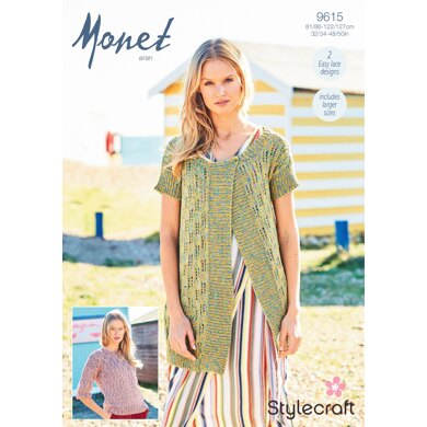 Sweater and Jacket in Stylecraft Monet - 9615 - Downloadable PDF