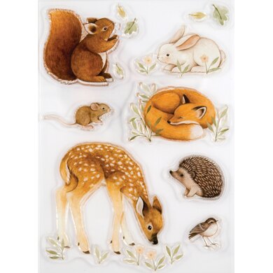 Craft Consortium A5 Clear Stamps - Little Fawn & Friends, Little Fawn