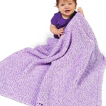 Crochet Diagonal Pattern Baby Blanket in Lion Brand Homespun