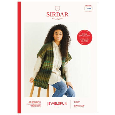 Wrap in Sirdar Jewelspun - 10288 - Downloadable PDF