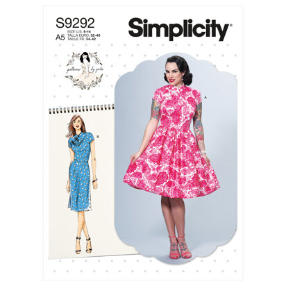Simplicity Misses' Dresses With Mandarin Collar & Skirt Options S9292 - Sewing Pattern