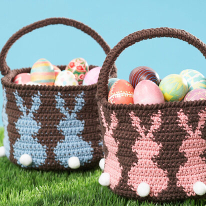Bunny Egg Basket in Lily Sugar 'n Cream Solids