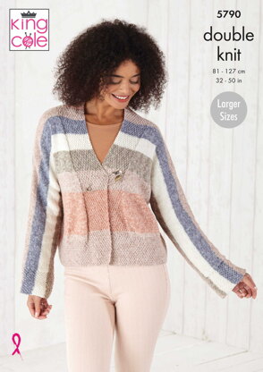 Cardigans Knitted in King Cole Harvest DK - 5790 - Downloadable PDF