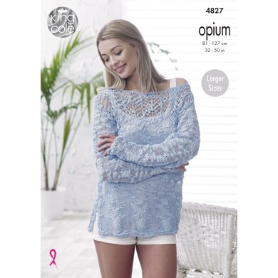 Sweater & Top in King Cole Opium - 4827 - Downloadable PDF