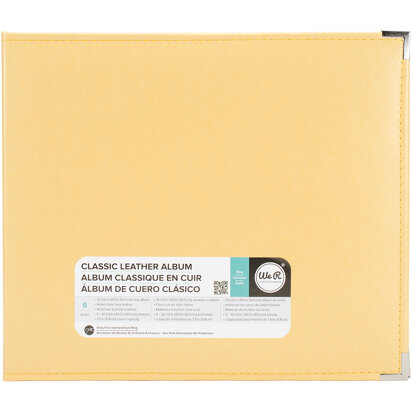 We R Memory Keepers We R Classic Leather D-Ring Album 12"X12" - Buttercup
