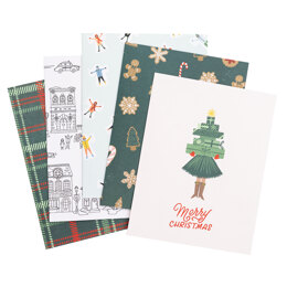 Crate Paper Busy Sidewalks Collection - Christmas - Boxed Cards
