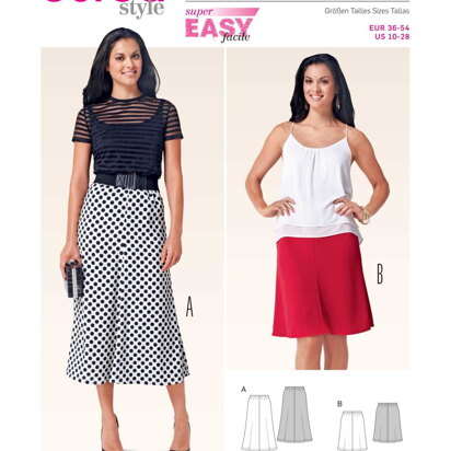 Burda Skirts Sewing Pattern B6818 - Paper Pattern, Size 10-28